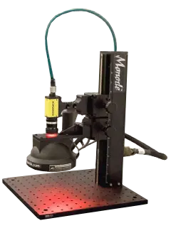 Monode dot peen marking machine on a perforated grid table