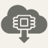 Cloud computing download icon