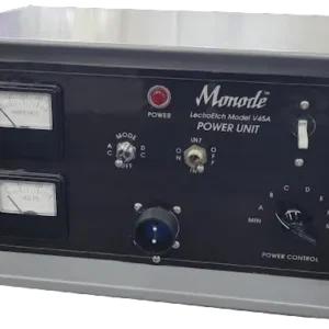Monode LectroEtch Model V45A Power Unit with analog meters, switches, and power control dial