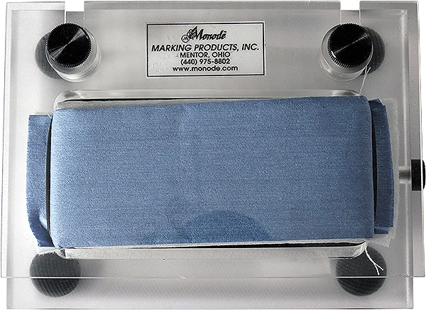 Monode marking products electrolyte pad with clear acrylic base and adjustment knobs