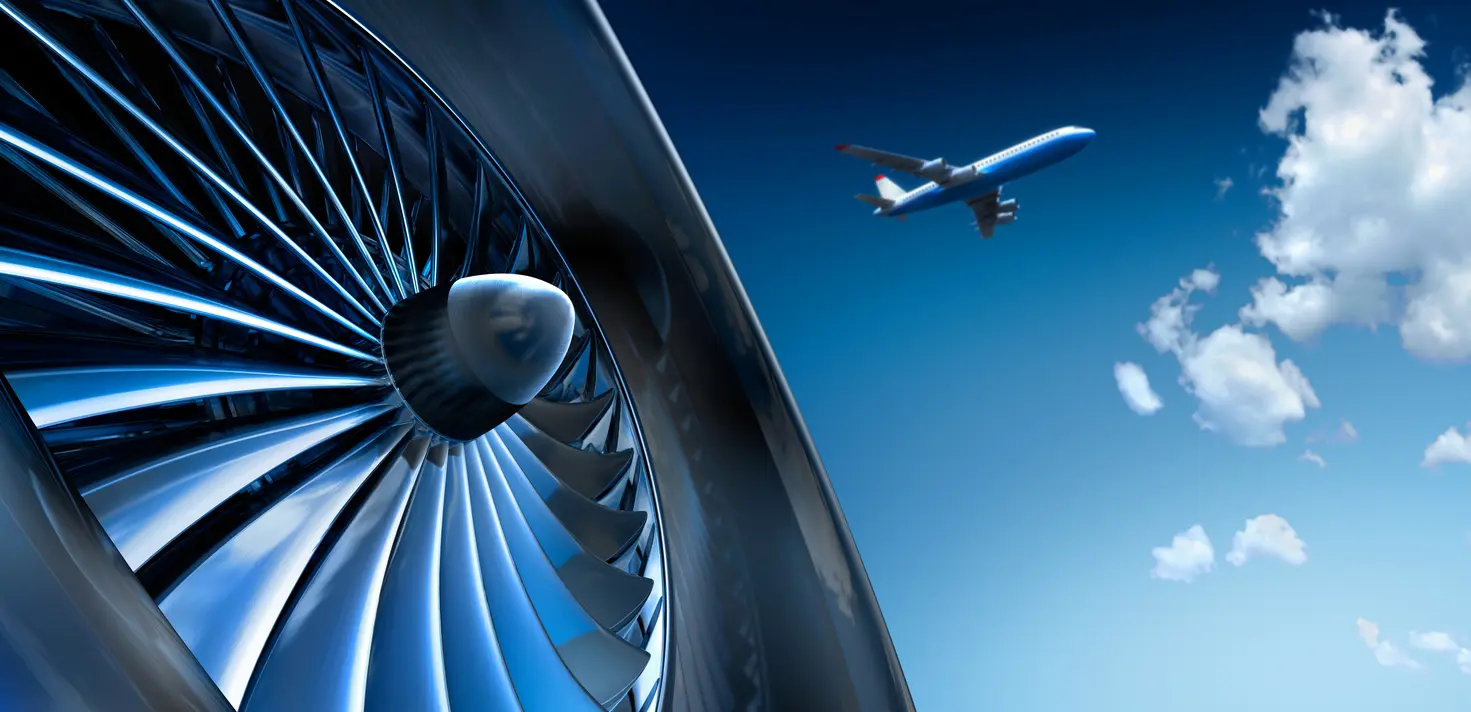 turbine and airplane