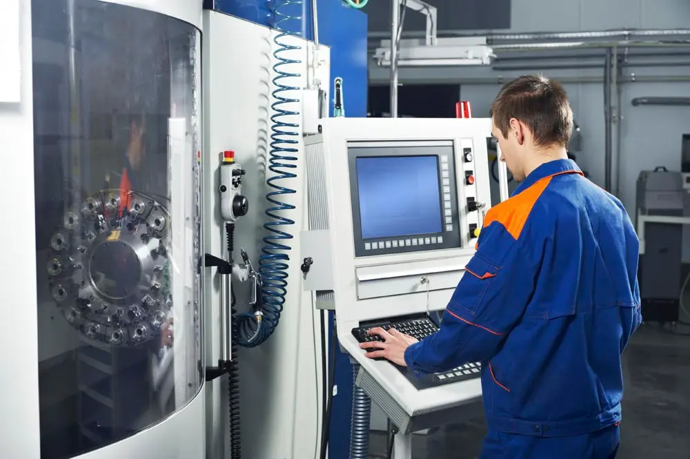 man at machine