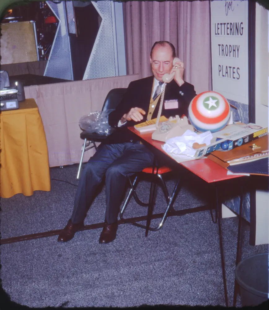 man sitting at table